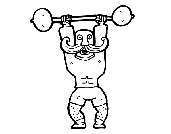 600x470 Strongman Coloring Page