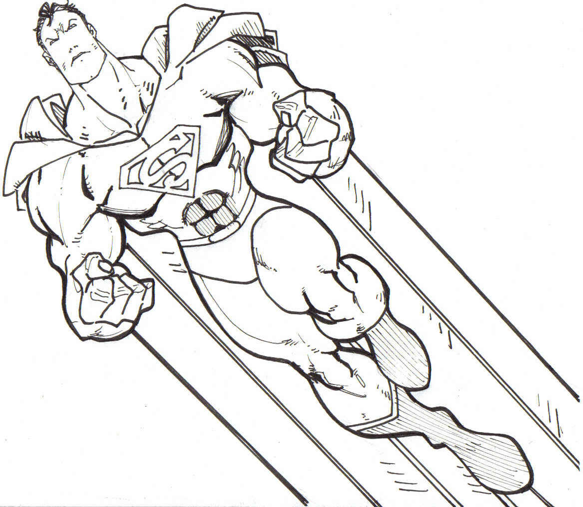 1167x1015 Super Man Coloring Pages Wagashiya