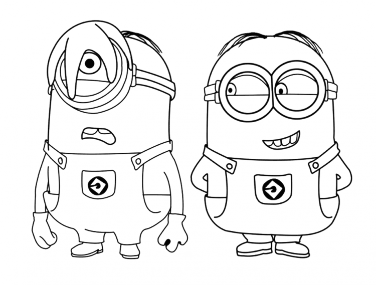 750x569 Stuart Minion Colouring Page