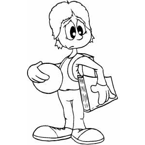300x300 Sad Student Coloring Page