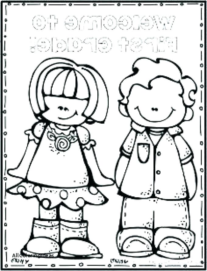 680x890 Welcome Back To School Coloring Pages Boy Student In School