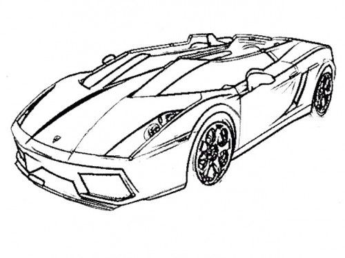 500x374 Racing Car Lamborghini Coloring Page Activities