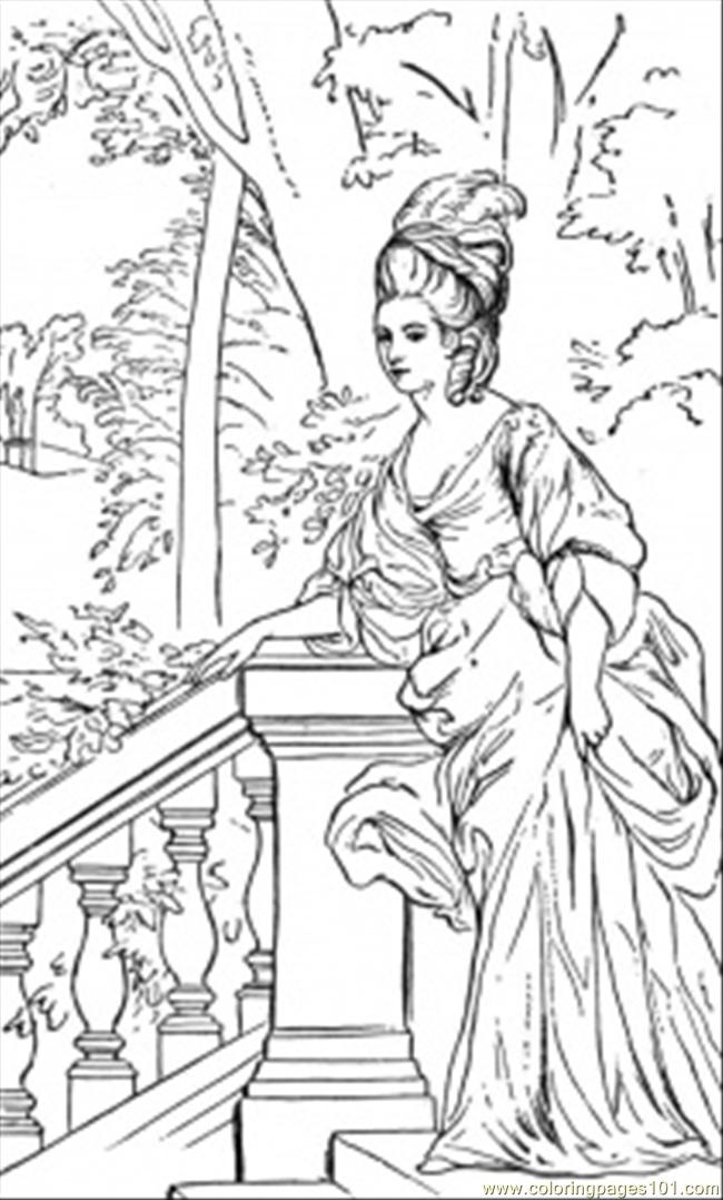 650x1078 Beautiful Duchess Coloring Page