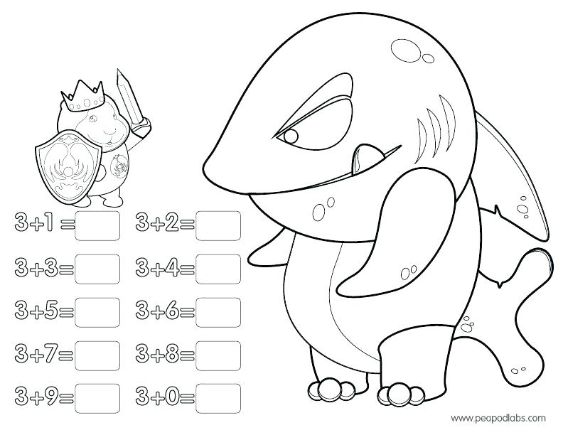792x612 Subtraction Coloring Pages Color