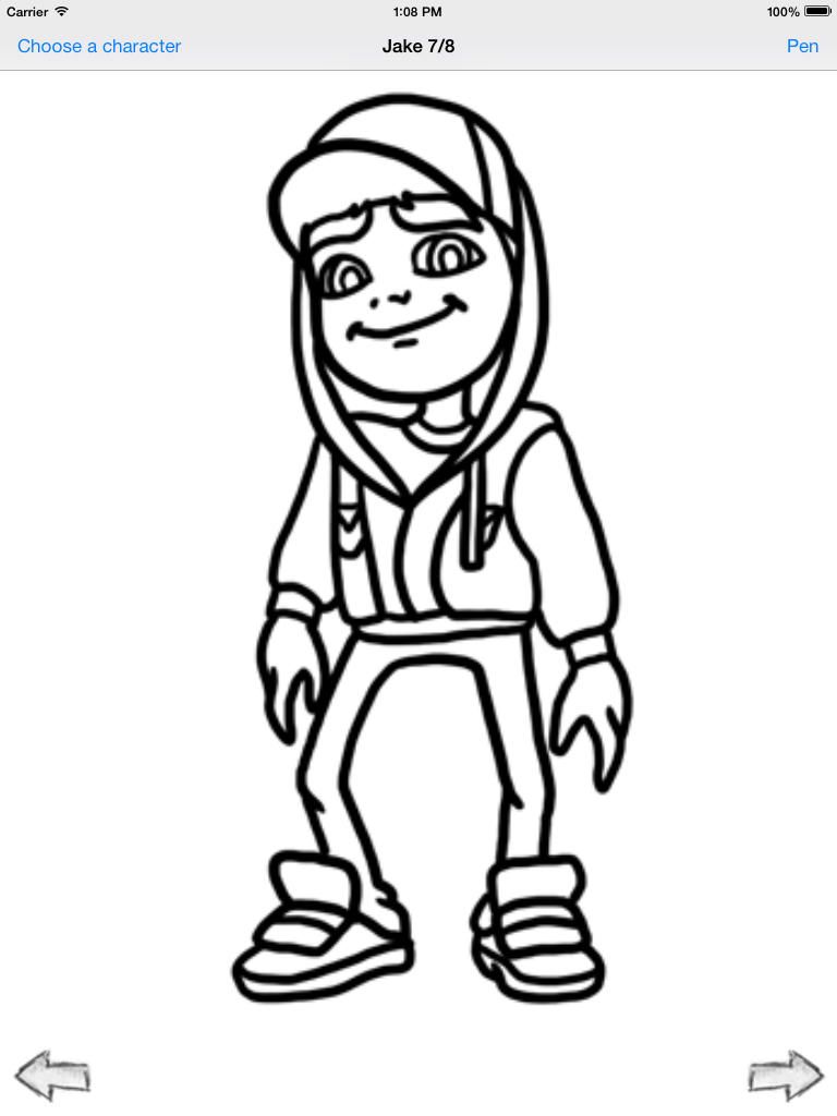 768x1024 Printable Subway Surfers Coloring Pages