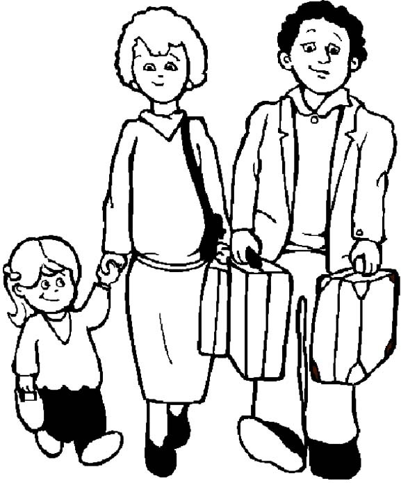600x694 Successful Business Man And His Family Coloring Pages Best Place