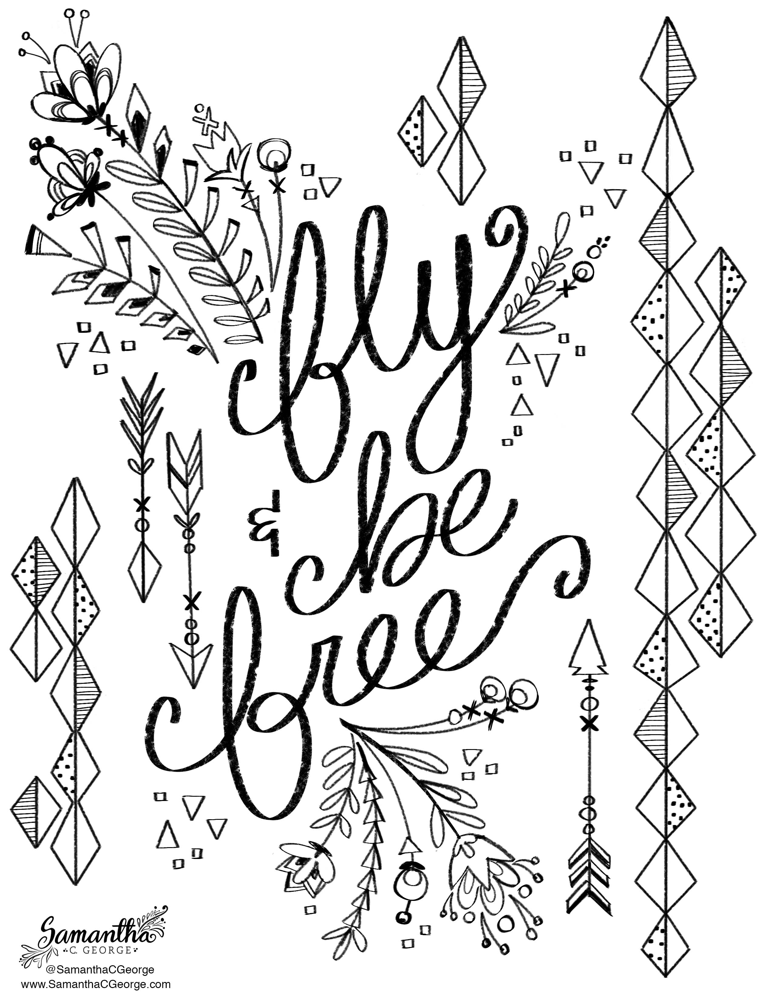 2550x3300 Free Coloring Pages Samantha C George