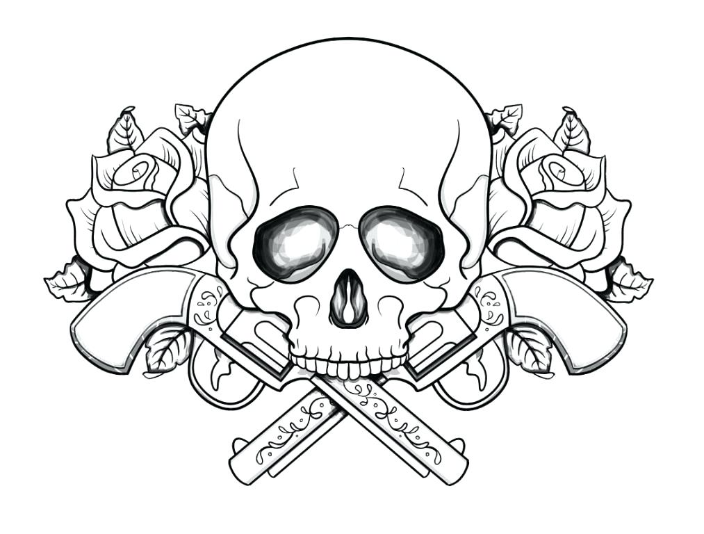 1013x768 Skulls Coloring Pages