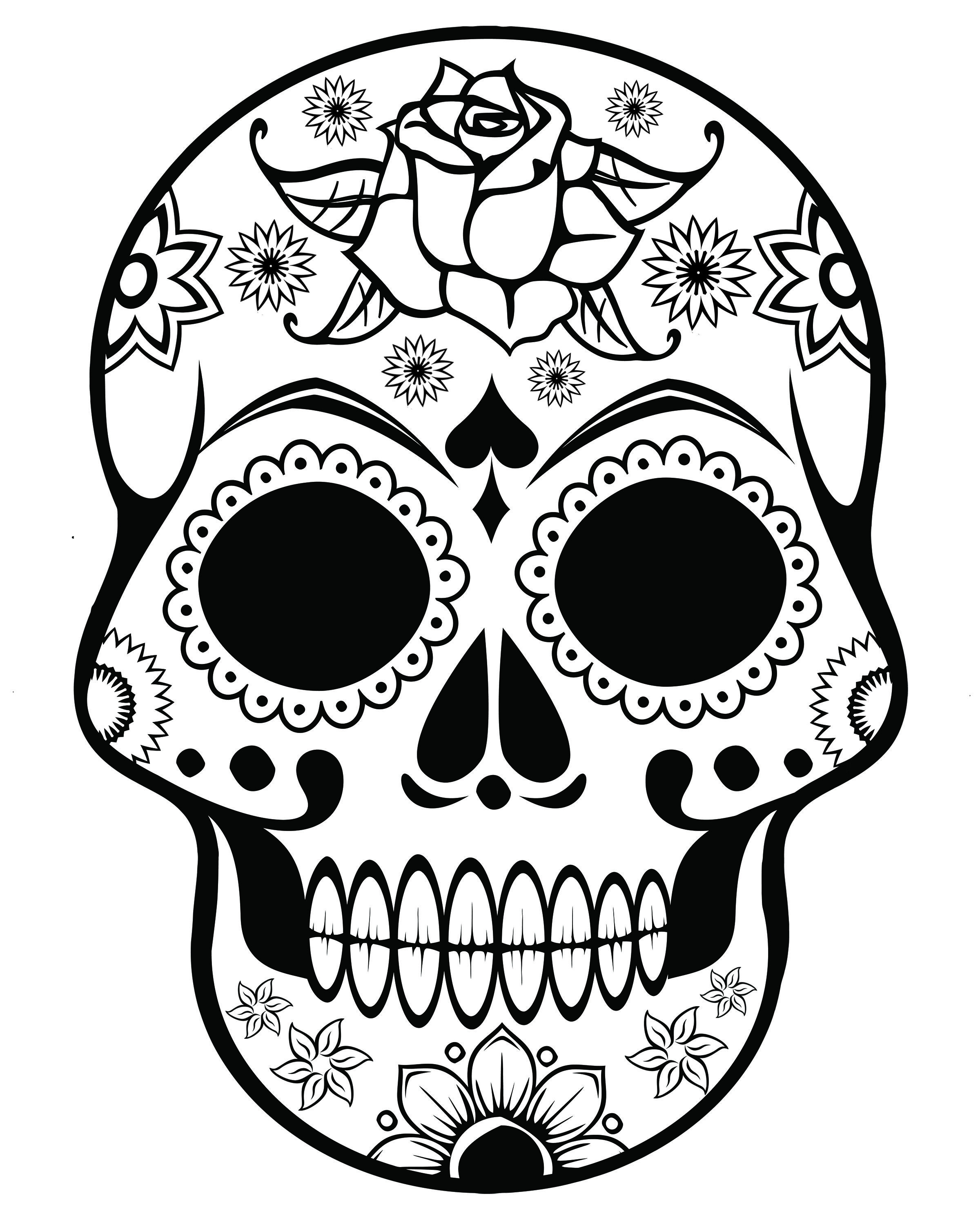 2400x3000 Sugar Skull Printable Coloring Pages Acpra