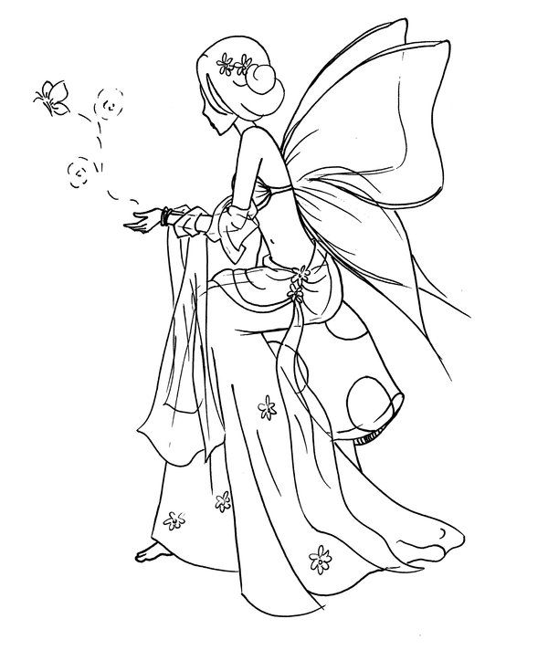 600x724 Butterfly Fairy