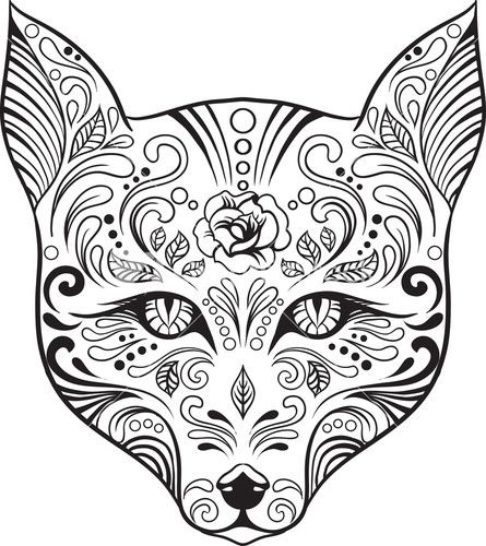 445x500 Sugar Skull Vector Element Day Of The Dead Sugar