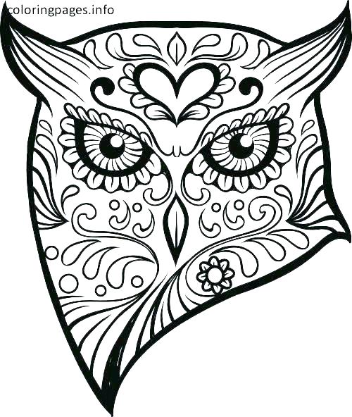 500x592 Sugar Skulls Coloring Pages Day The Dead Coloring Pages Day