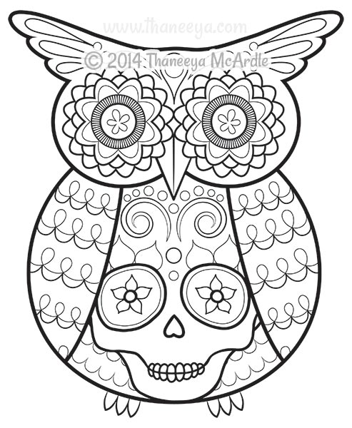 493x600 Day Of The Dead Coloring Pages