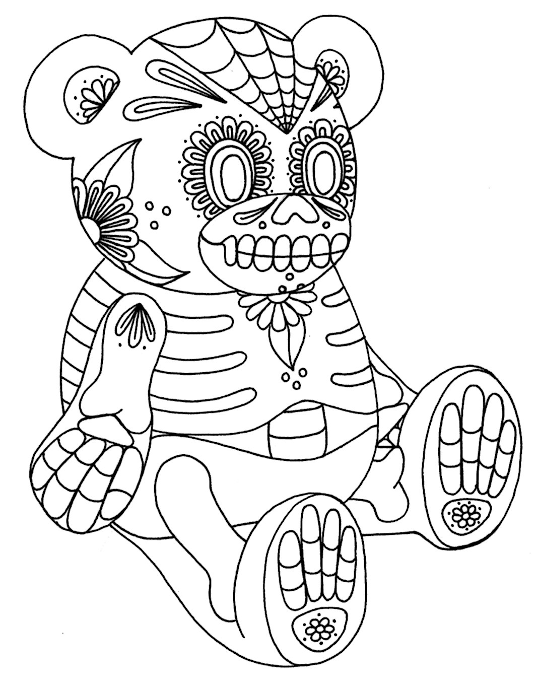 1066x1372 Sugar Skull Coloring Pages