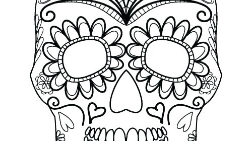 500x280 Skull Coloring Pages To Print Print Sugar Skull Printable