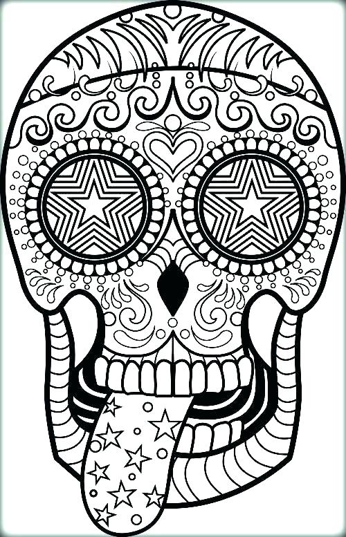 500x777 Sugar Skull Coloring Pages Printable Sugar Skull Coloring Page