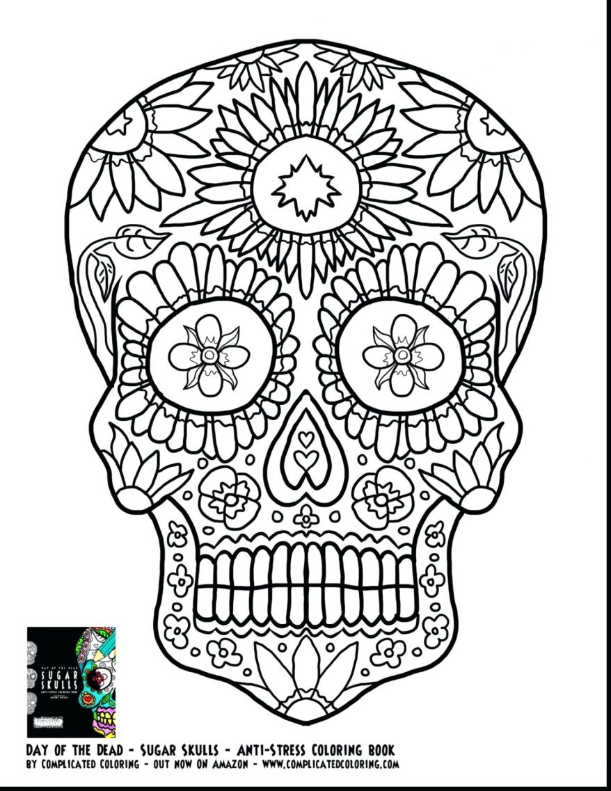 878x1137 Beautiful Day Of The Dead Skull Coloring Pages Adult With Sugar