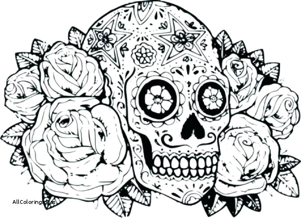 960x694 Free Sugar Skull Coloring Pages For Adults Sugar Skull Coloring