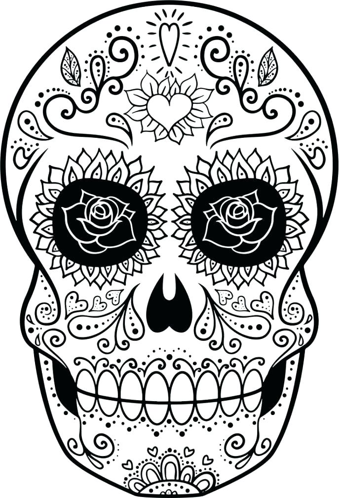 687x1008 Sugar Skull Coloring Pages Pdf Free Download Sugar Skull Coloring