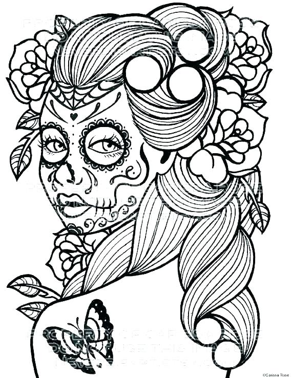 Sugar Skull Coloring Pages Pdf at GetDrawings | Free download