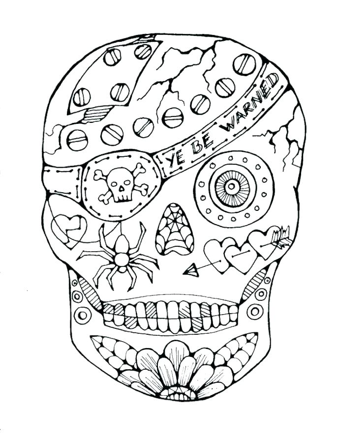 687x889 Free Sugar Skull Coloring Pages Sugar Skull Coloring Pages Pdf