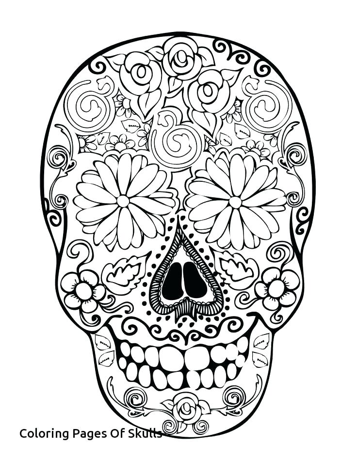 736x951 Sugar Skull Coloring Page Free Printable Sugar Skull Coloring