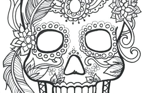 469x304 Sugar Skull Coloring Page Sugar Skull Coloring Pages For Adults
