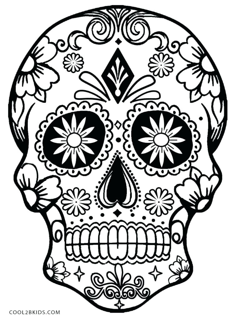 Sugar Skull Coloring Pages Pdf Free Download at GetDrawings | Free download
