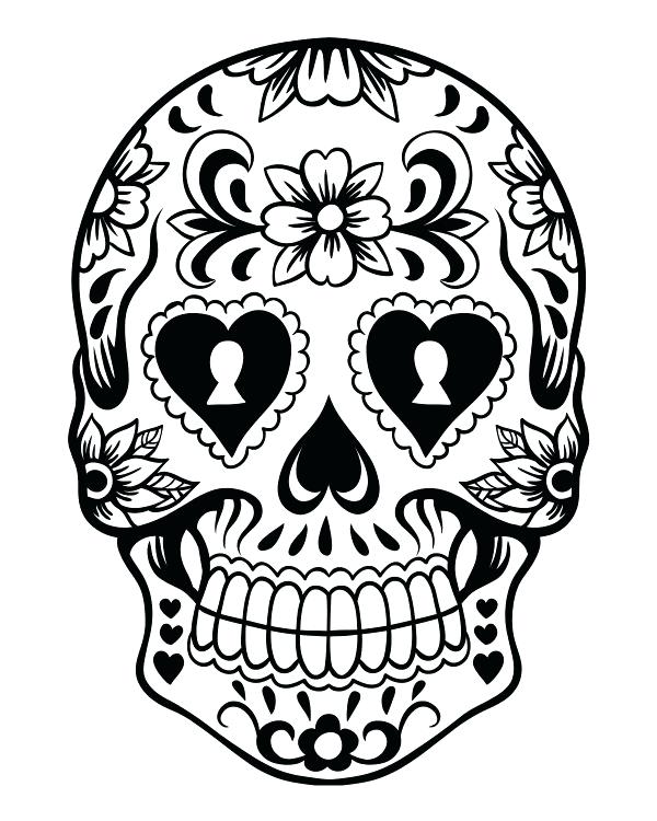 600x750 Skull Coloring Pictures
