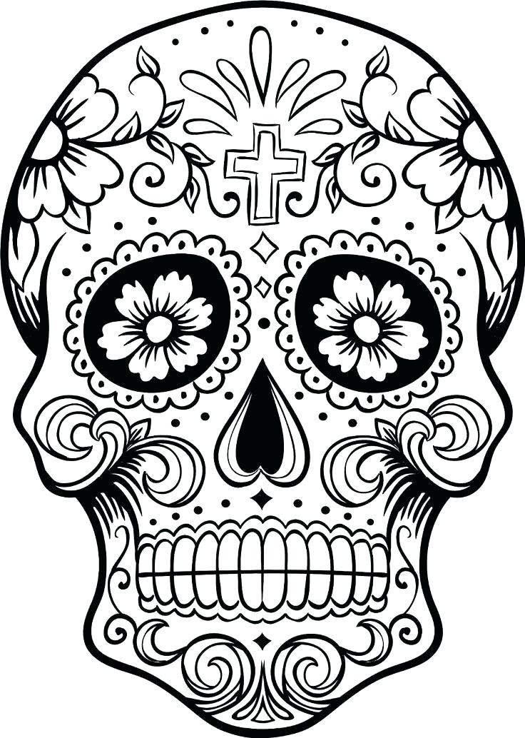 Sugar Skull Coloring Pages Pdf Free Download at GetDrawings | Free download