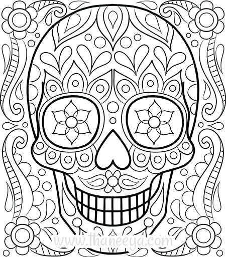 450x513 Free Skull Coloring Pages Skull Coloring Pictures Awesome Free