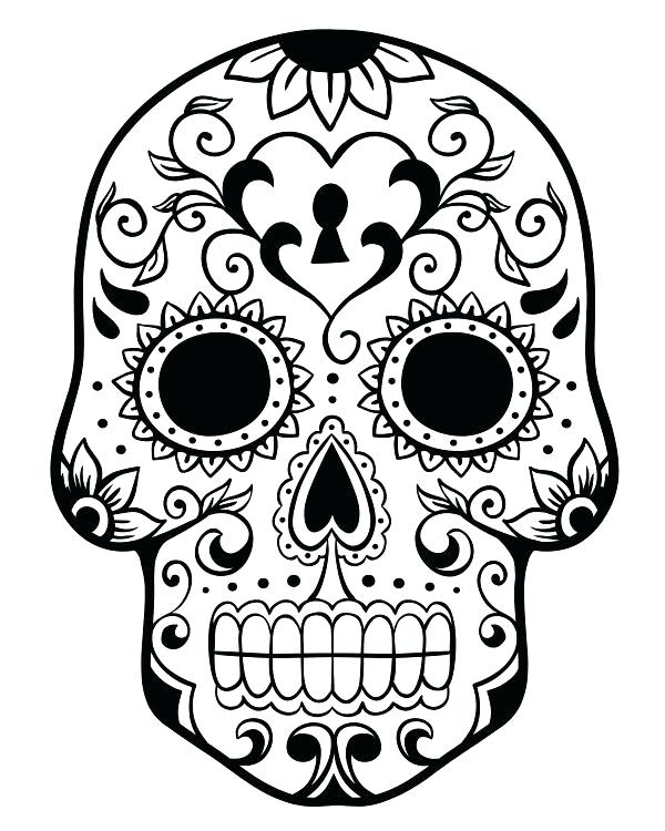 600x750 Free Printable Sugar Skull Coloring Pages Day Of The Dead Coloring