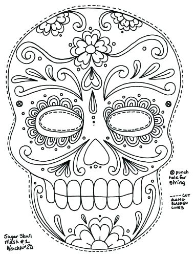 Sugar Skull Coloring Pages To Print at GetDrawings | Free download