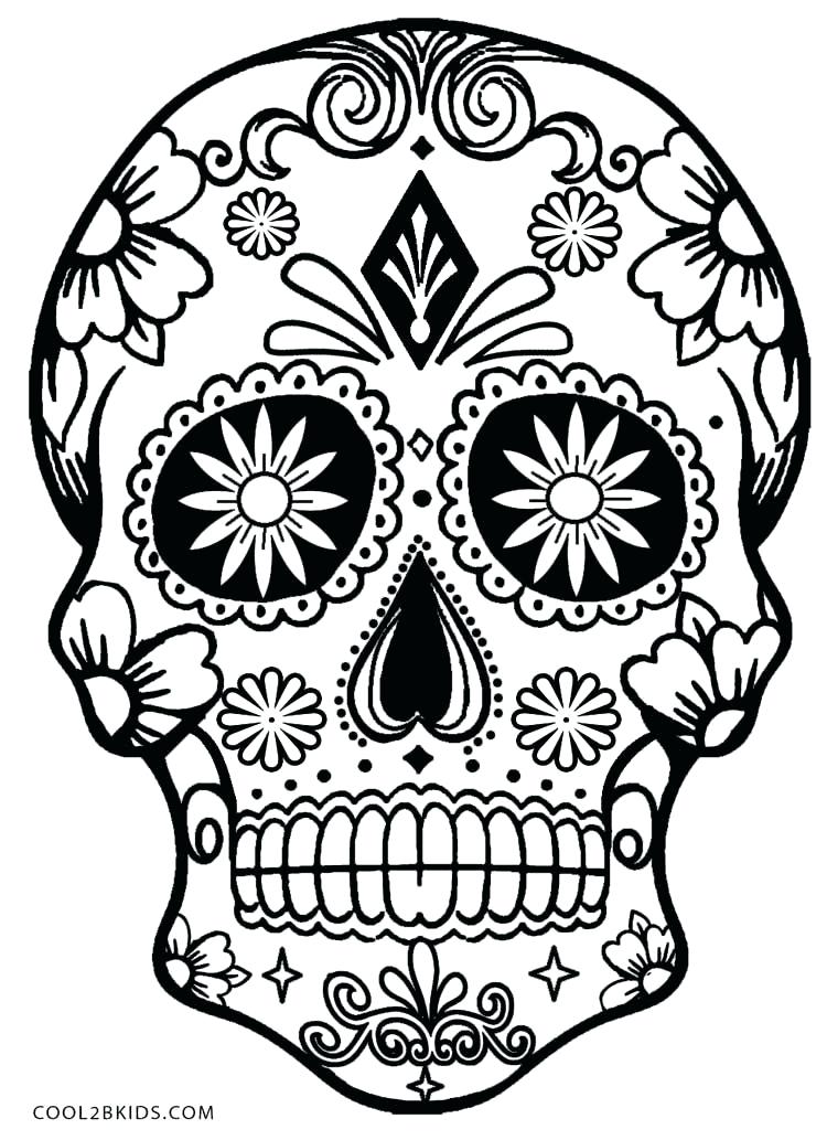 750x1033 Printable Skulls Coloring Pages For Kids Printable Skulls Coloring