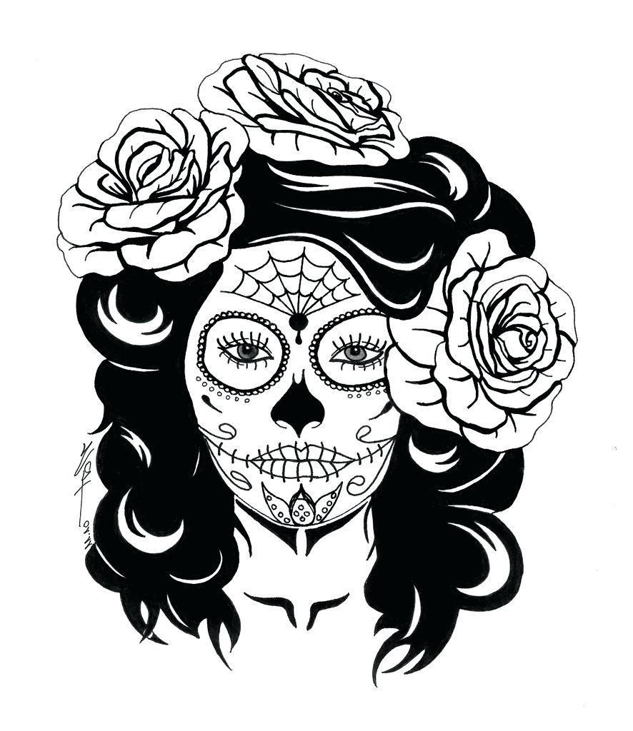 886x1024 Coloring Pages Sugar Skulls Coloring Pages Skull Collection