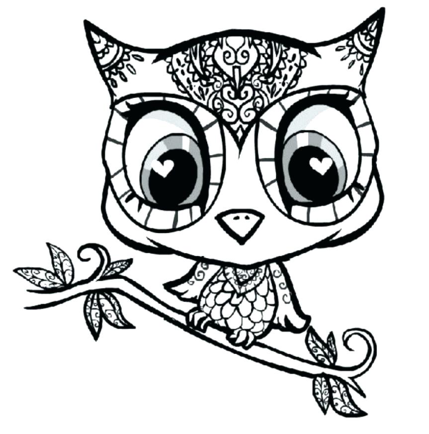 863x873 Girly Coloring Pages Owl Coloring Pages Marvelous Cute Coloring