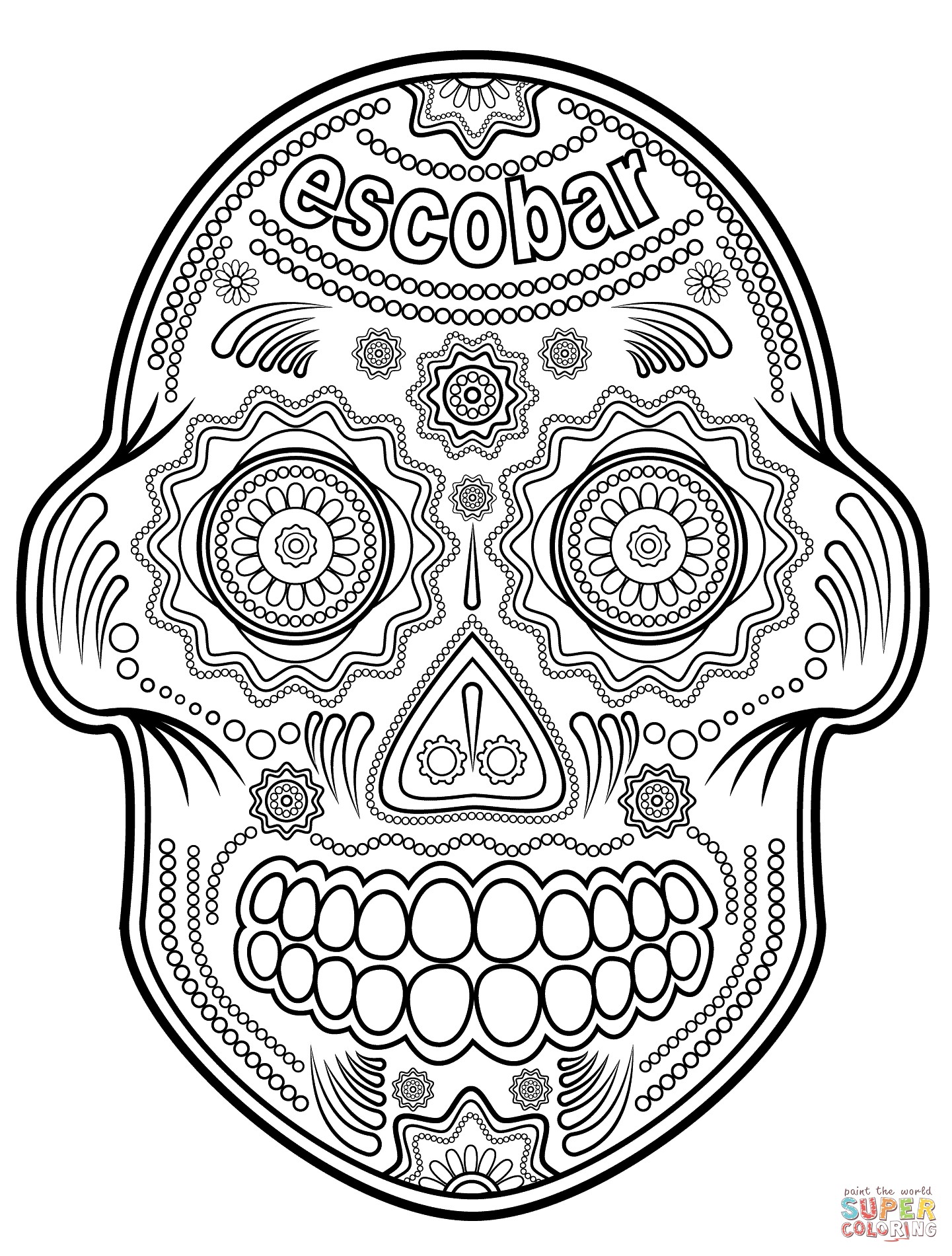 1441x1901 Best Of Coloring Pages Of Sugar Owl Fresh Escobar Sugar Skull