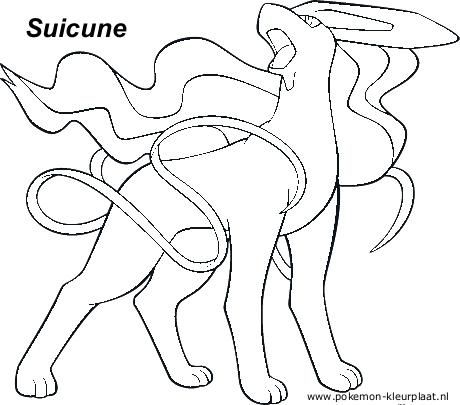 460x405 Pokemon Suicune Coloring Pages
