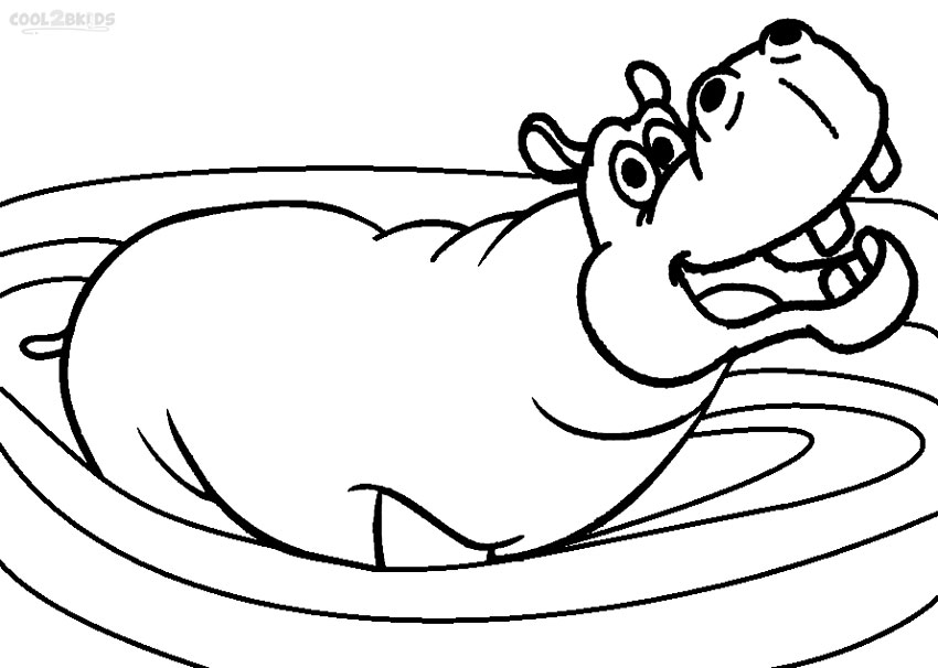 850x606 Hippo Coloring Pages