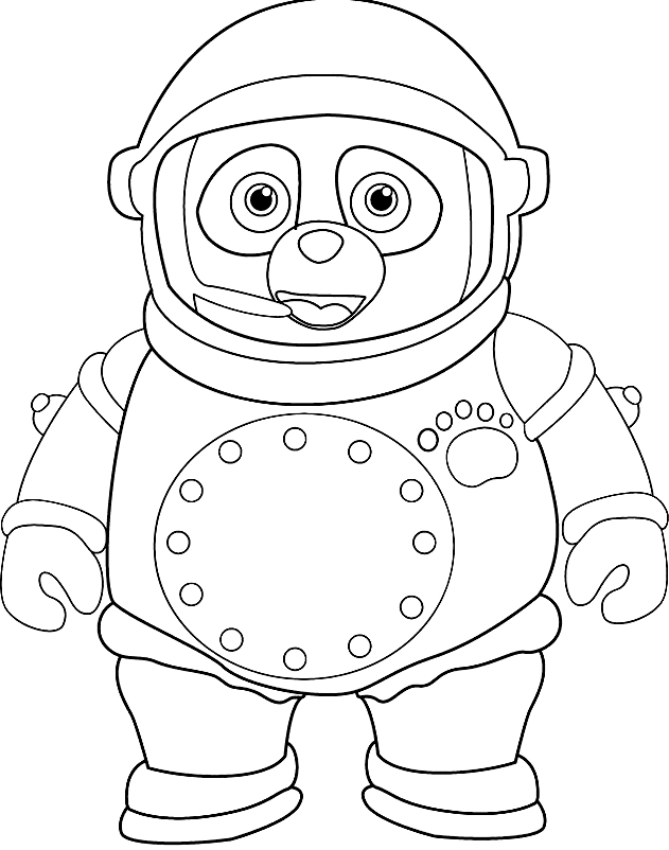 669x850 Drawing Special Agent Oso With The Space Suit Coloring Page