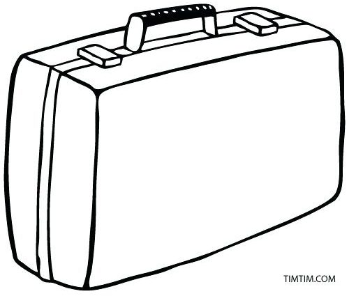 520x425 Suitcase Coloring Page Traveling Kid Coloring Page Click To See