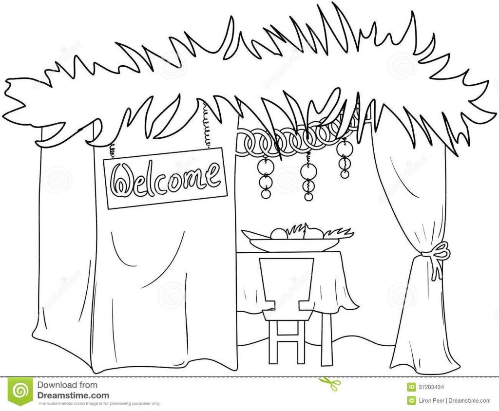 1024x844 Coloring Pages Sukkah Maxvision With Sukkot