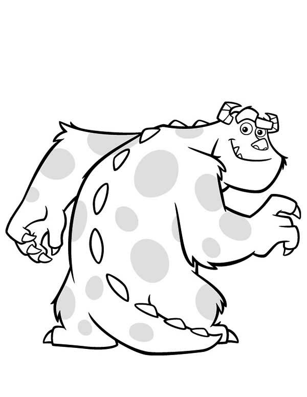 600x776 Sulley Monsters Inc Coloring Pages Coloringstar Sulley Coloring
