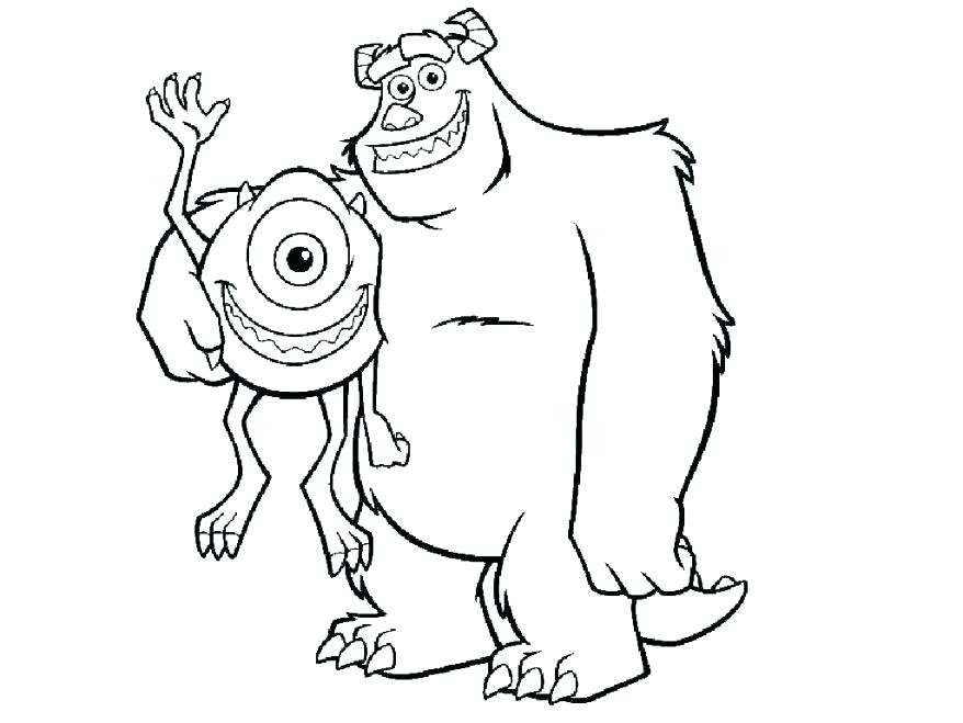 878x659 Marvelous Mike Wazowski Coloring Pages