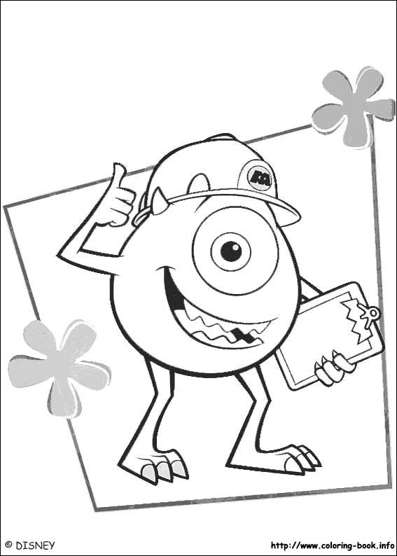 567x794 Monsters, Inc Coloring Pages On Coloring