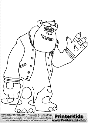 Sully Coloring Page at GetDrawings | Free download