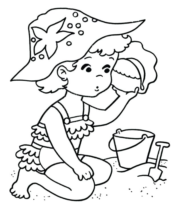 600x715 Or Summer Beach Coloring Pages Summer Coloring Page For Kids Beach