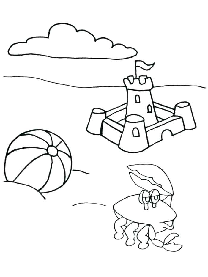 700x932 Summer Beach Coloring Pages Free Printable Worksheet Summer Beach
