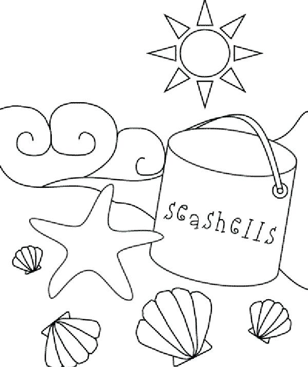 600x715 Beach Coloring Pages Coloring Pages Beach Coloring Pages Preschool
