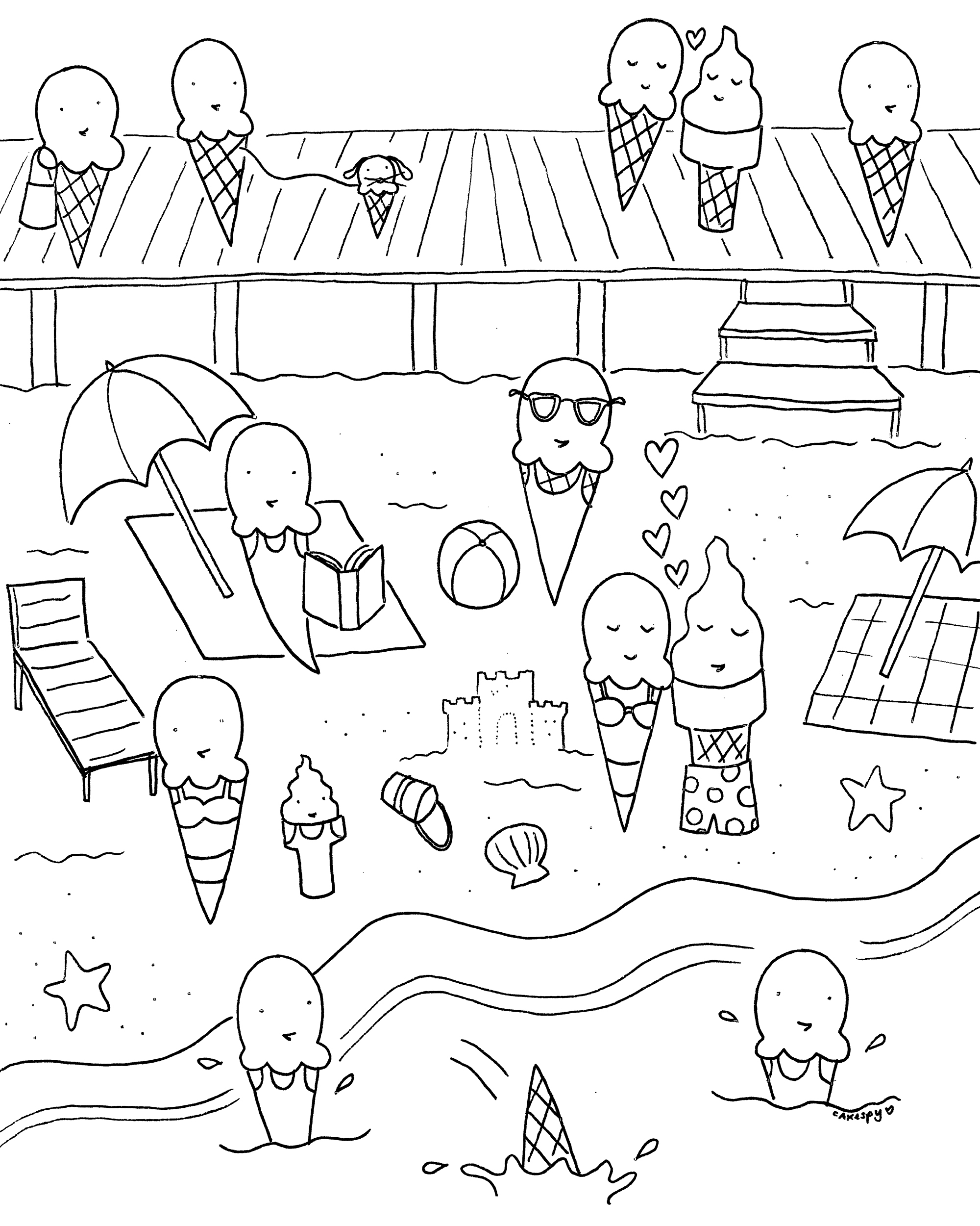 2000x2500 Free Downloadable Summer Fun Coloring Book Pages